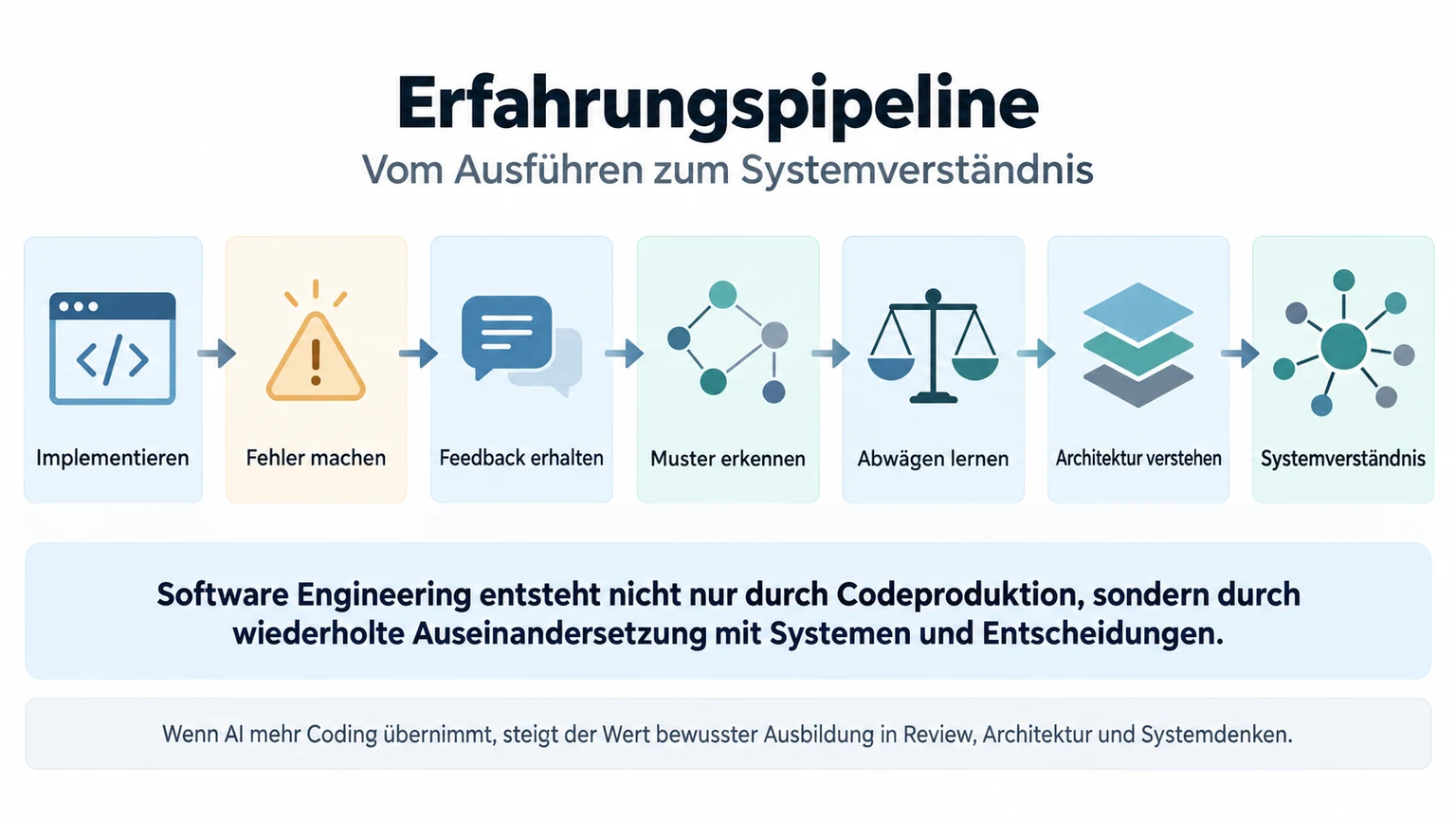 Erfahrungspipeline: vom Ausführen zum Systemverständnis